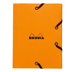 Rhodia 3-Flap Elasticated Folder - 12x16cm - Orange|