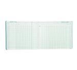 Piqûre Journal de caisse ou banque 27x32cm à tête paresseuse 2 libellés : 6 crédit, 13 débit - 31 lignes - Couleurs assorties