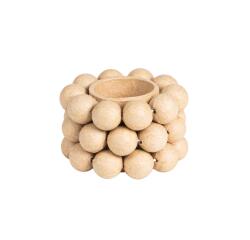 Bougeoir rond 8x8x5 cm - Kraft