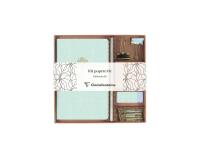 Inspire, Kit de papeterie contenant un carnet 11x17 cm 64 pages lignées, un crayon de papier, 2 pinces doubles-clip, 10 trombones et une gomme