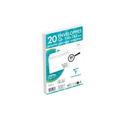 Paquet de 20 Enveloppes Blanches C6-114x162mm - Auto-Adhésives - 80g/m2 - Blanc