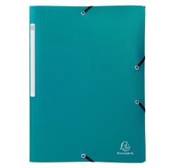 Chemise à élastiques 3 rabats PP OPAK - A4 - Vert foncé