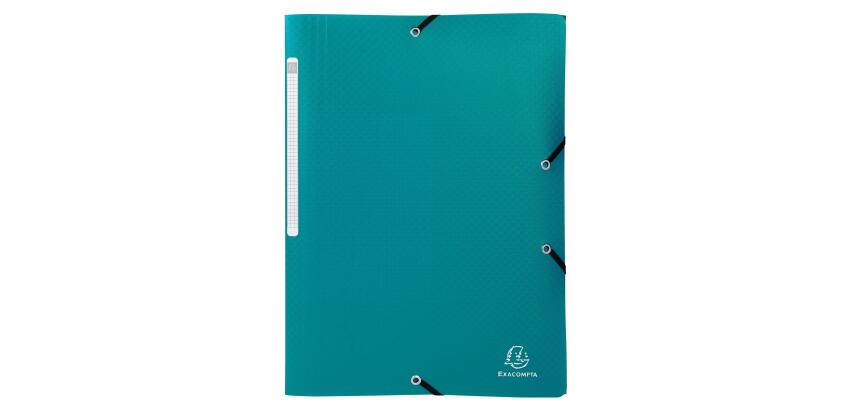 Chemise à élastiques 3 rabats PP OPAK - A4 - Vert foncé