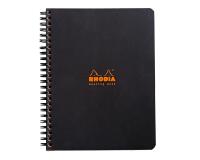 Meeting book Rhodia Classic reliure intégrale 16x21 cm 160 pages imprimées détachables 90g - Noir
