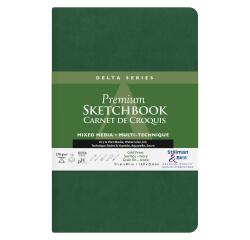 Delta Series, Skizzenbuch mit flexiblem Einband, Fadenbindung, 26 Blatt 21,6x14cm 270g - Elfenbein