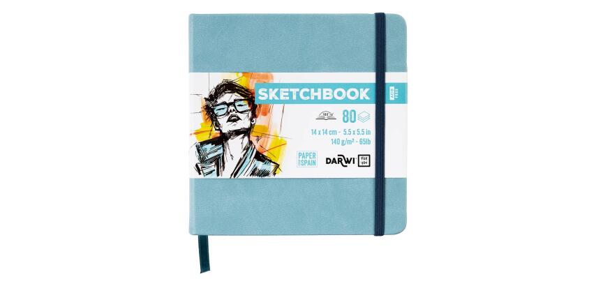 DFY Sketchbook 14x14 80F 140g - Bleu pâle