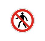 Non-slip adhesive PVC panel No pedestrians 20 cm - Red