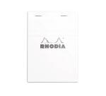 Gehefter Notizblock Rhodia No.13 A6 80 Blatt kariert 80g - Weiß