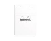 Bloc agrafé Rhodia N°13 10,5x14,8 cm 80 feuillets petits carreaux 5x5 80g - Blanc