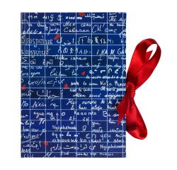 Le Mur des Je t'aime, Carnet rembordé rigide A6 10,5x14,8 cm, 144 pages, uni, fermeture avec ruban