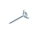 Boîte de 100 épingles à tête plate unie - Hauteur de pointe 8mm - 5mm de diamètre - Cristal