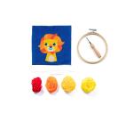 Punch Needle, Lion - Orange