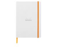 Rhodiarama carnet souple A5 160 pages dot papier ivoire 90g fermeture élastique - Blanc