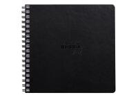 Rhodia Touch Mixed Media Book, papier Paint'On extra-blanc 250g - 21x21 cm, 64 pages - Noir