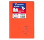 Carnet piqué Koverbook 11x17cm 96 pages petits carreaux couverture polypropylène transparent - Assortis
