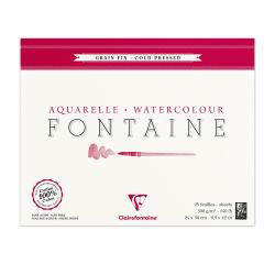 Fontaine bloc collé 4 côtés 25F 24x30cm 300g grain fin