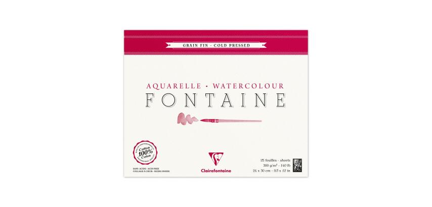 Fontaine bloc collé 4 côtés 25F 24x30cm 300g grain fin