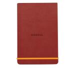 Rhodiarama Webnotepad 9x14 cm, mit festem Einband, 96 Blatt liniert, mikroperforiert, Papier elfenbein 90g, mit Gummizugverschluss - Nacarat