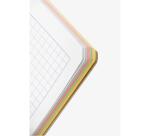 Cahier reliure intégrale A4+ 240 pages détachables perforé 4 trous petits carreaux + marge et cadre en-tête 4 couleurs de papier Couleur aléatoire - Assortis
