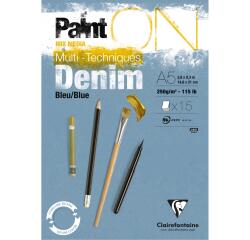 PaintON Bleu Denim bloc collé 15F A5 250g - Denim