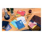 Etui met dubbele bladen A4 200 geperforeerde bladen gelijnd + kantlijn