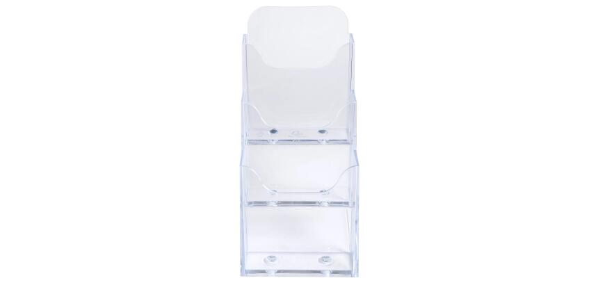 Exacompta Counter Display Literature Holder (DL) W.3 Pockets - Crystal