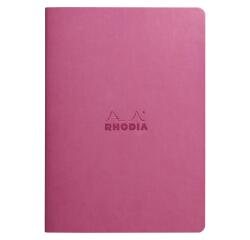 Rhodiarama piqûre textile A5 64p dot papier ivoire 90g - Lilas