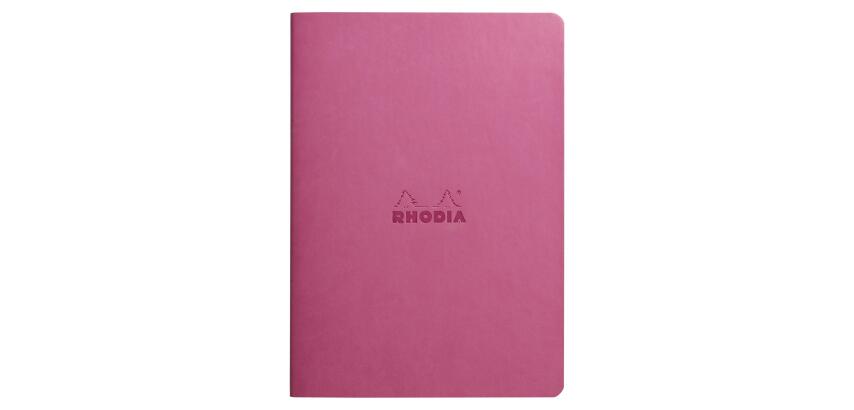 Rhodiarama piqûre textile A5 64p dot papier ivoire 90g - Lilas