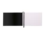 Rhodia Touch Watercolor Book, papier grain fin 100% coton 300g - A5 paysage, 40 pages - Noir