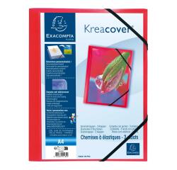 Carpetas con gomas 3 solapas Kreacover® Polipropileno Translucido