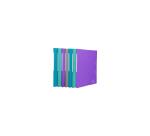 Chemises à élastiques à rabats Maxi Capacity carte enduite Teksto - A4 - Couleurs assorties