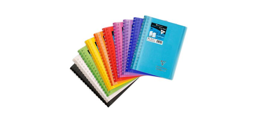 Carnet dessin/croquis reliure intégrale enveloppante Koverbook A6 100 pages papier blanc 125 g couverture polypropylène transparent - Assortis