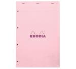 Rhodia bloc agrafé COULEURS N°20 5/5 80 feuillets microperforés et perforés 4 trous, couvertures assorties - Assortis