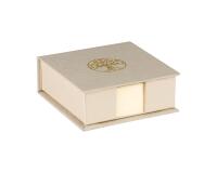 Inspire, Bloc cube, Toile du Marais, 11x11x4cm contenant 300 feuillets unis 9,8x9,8 cm