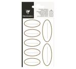 Adhesive labels, oval gold - Gold