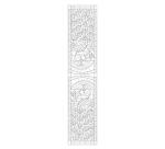 Echarpe 100% soie - 180x43cm Peacock - Blanc