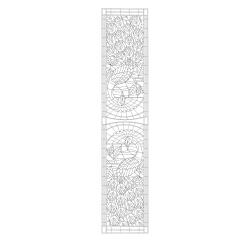 Echarpe 100% soie - 180x43cm Peacock - Blanc