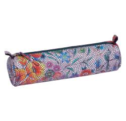 CELESTE LEDER Etui Ø5,5x22 cm - Multicolor