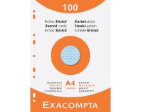 Pk 100 Exa Record Cards 210x29 5/5 Ast - Assorted colours