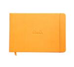 Rhodia Rhodiarama Notebook - A5 Landscape - Plain - Hard Cover - Orange|
