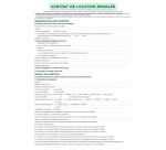 Feuilles Contrat de location pour locaux meublés - Blanc