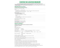Feuilles Contrat de location pour locaux meublés - Blanc