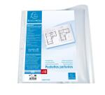 Packung mit 10 Stück Prospekthüllen, fein genarbt, gelocht aus stabilem PP 1mm,DIN A3 quer - Kristall