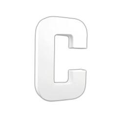 Letter 'C' 20.5cm - White