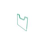 Plaque de recouvrement A4 vertical - Vert bouteille