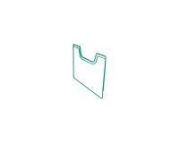Plaque de recouvrement A4 vertical - Vert bouteille