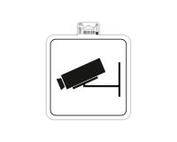 Non-slip adhesive PVC panel Video surveillance 20x20 cm - White