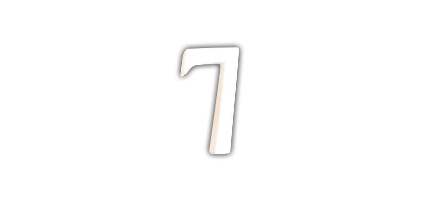Petit chiffre 7 12cm - Blanc