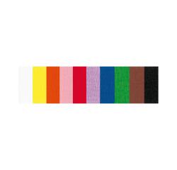 Clairefontaine Fireproofed Crepe Paper, 10 Shts, 2,50x0,50m, Assorted