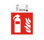 Zelfklevend bord brandblusser 10cm - Rood